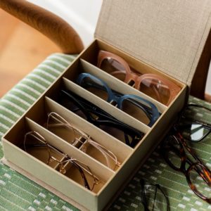Bookbinders Design Boxunterteilung Brillen A5 Sand Brown